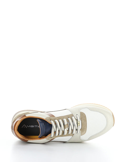 11240 GREY/OFF WHITE/CAMEL LEATHER/TEXTILE