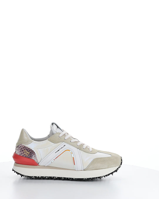 12127W OFF WHITE COMBI LEATHER/TEXTILE