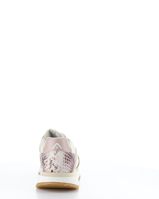 12141W BEIGE COMBI LEATHER/TEXTILE