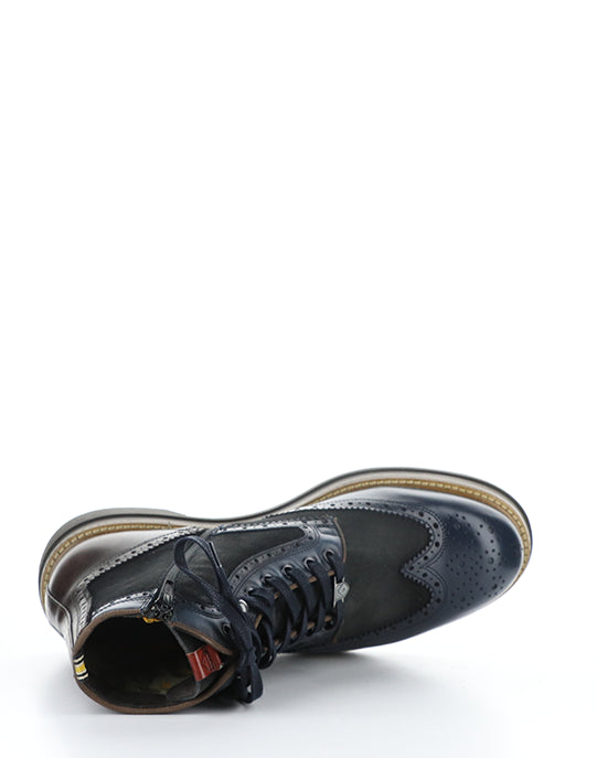 12432B 6553AM NAVY LEATHER/SUEDE