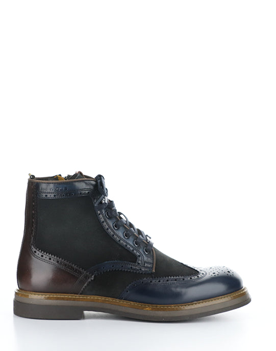 12432B 6553AM NAVY LEATHER/SUEDE