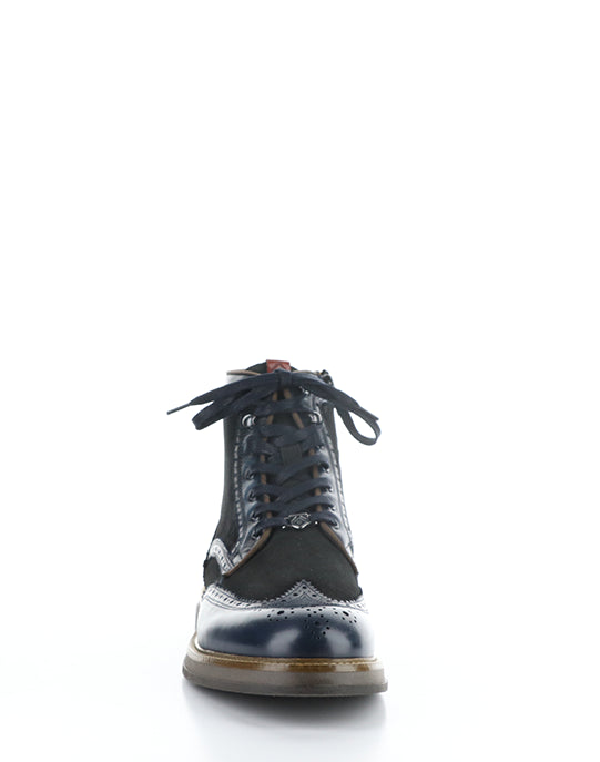 12432B 6553AM NAVY LEATHER/SUEDE
