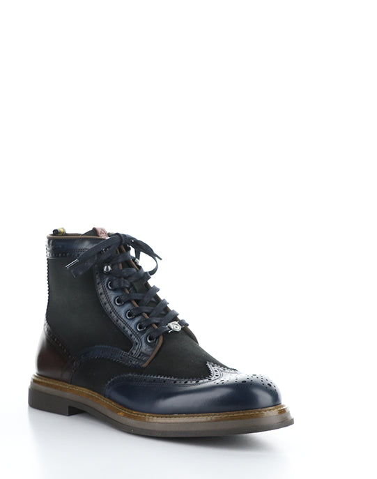 12432B 6553AM NAVY LEATHER/SUEDE