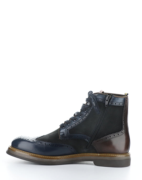 12432B 6553AM NAVY LEATHER/SUEDE
