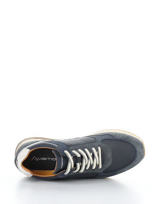 13425B 11175AM NAVY LEATHER/SUEDE