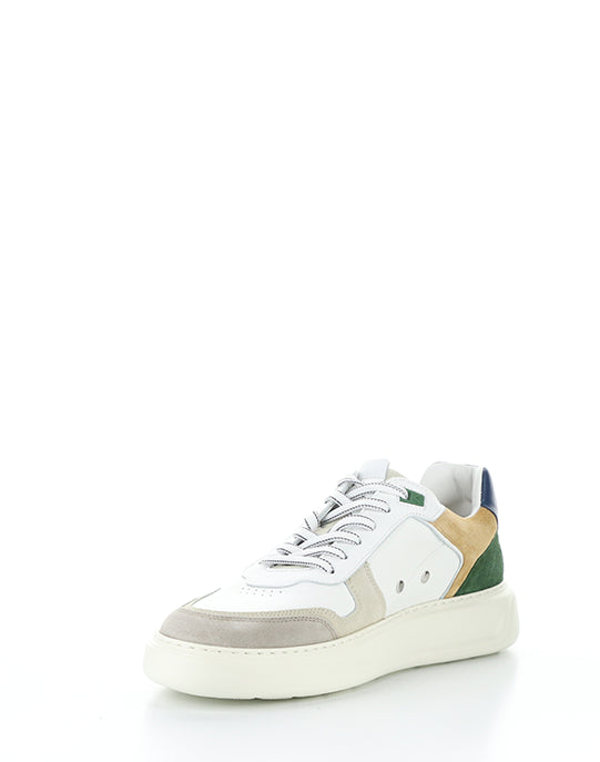 13449 11201AM BEIGE/OFFWHT/GRN LEATHER/SUEDE