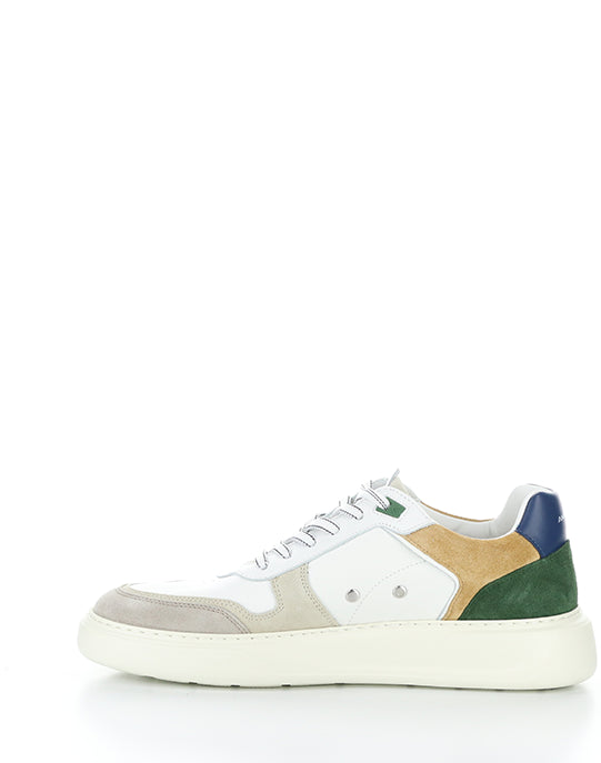 13449 11201AM BEIGE/OFFWHT/GRN LEATHER/SUEDE