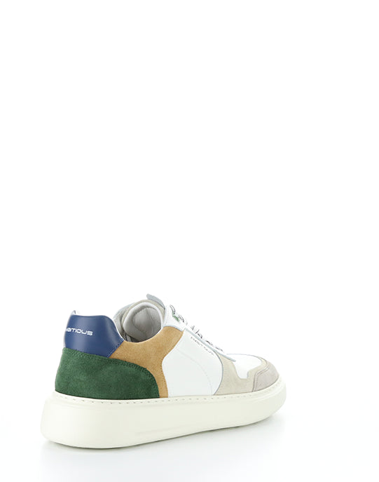 13449 11201AM BEIGE/OFFWHT/GRN LEATHER/SUEDE