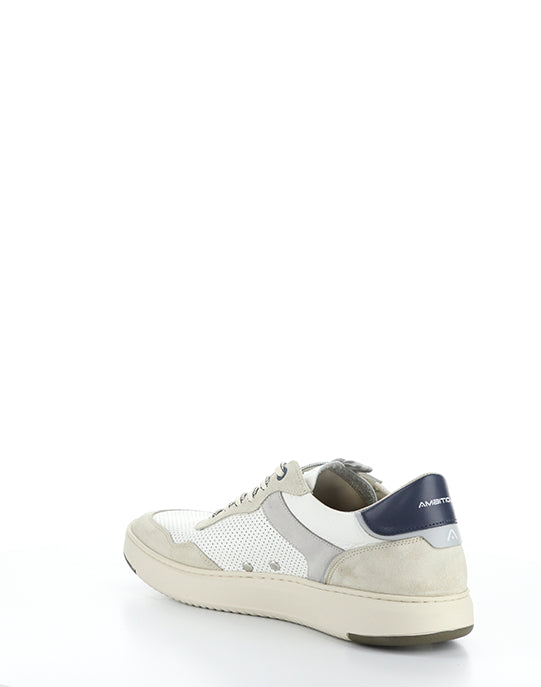 13781 7335AM COMBI WHITE LEATHER/SUEDE