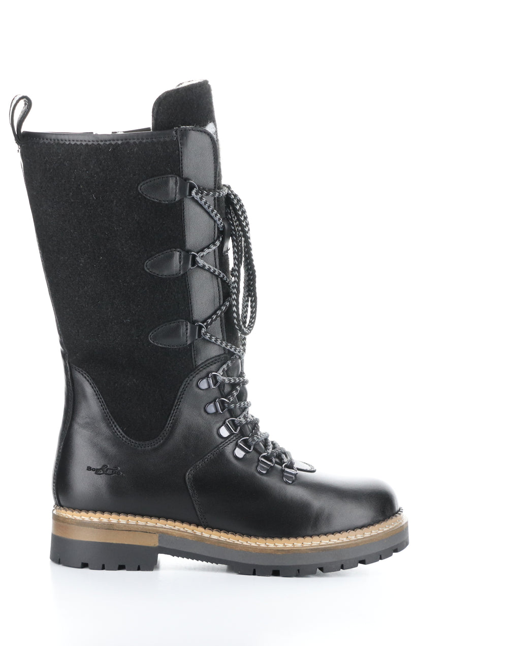 ALGID BLACK Round Toe Boots