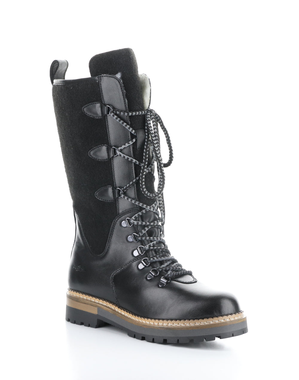 ALGID BLACK Round Toe Boots