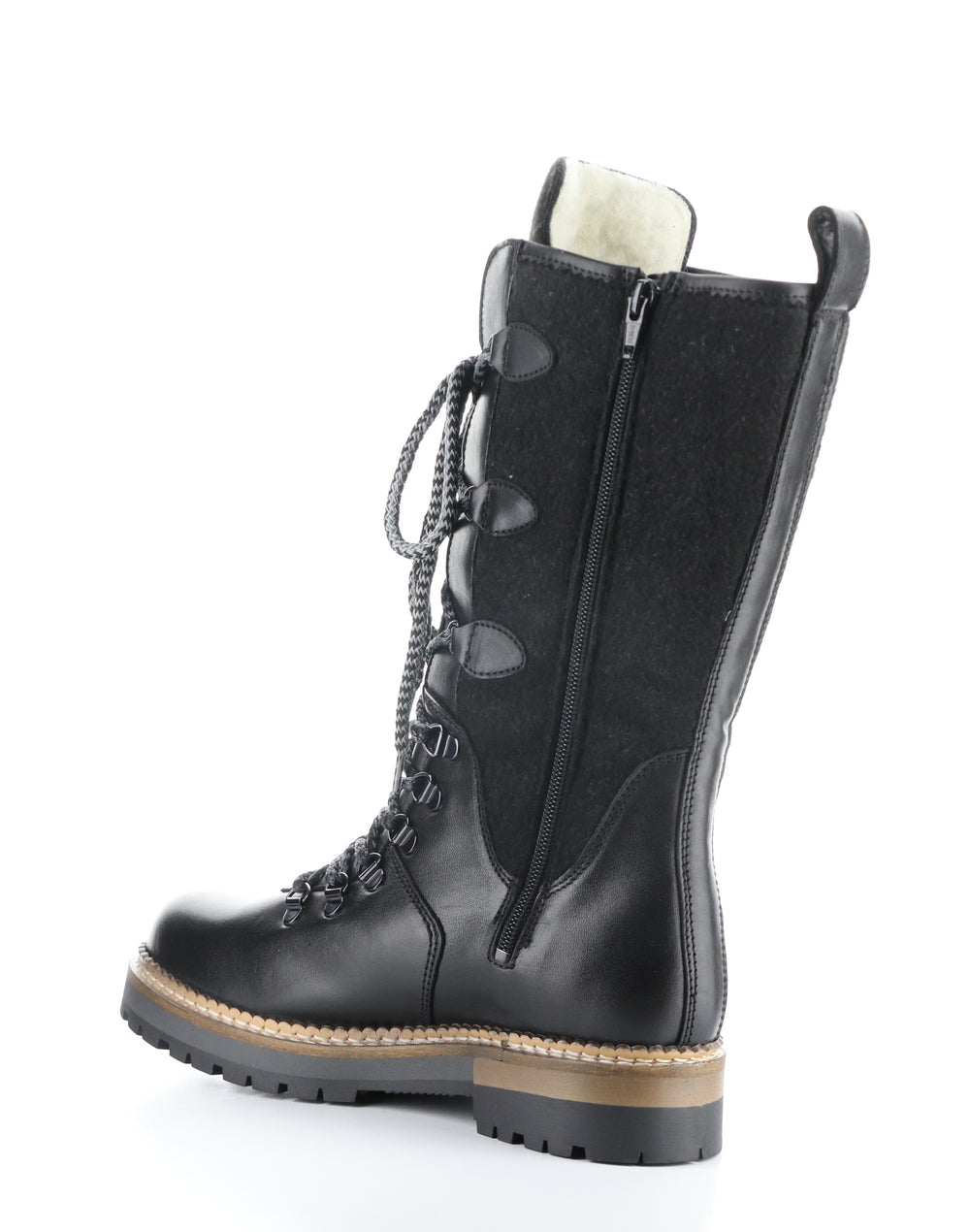 ALGID BLACK Round Toe Boots