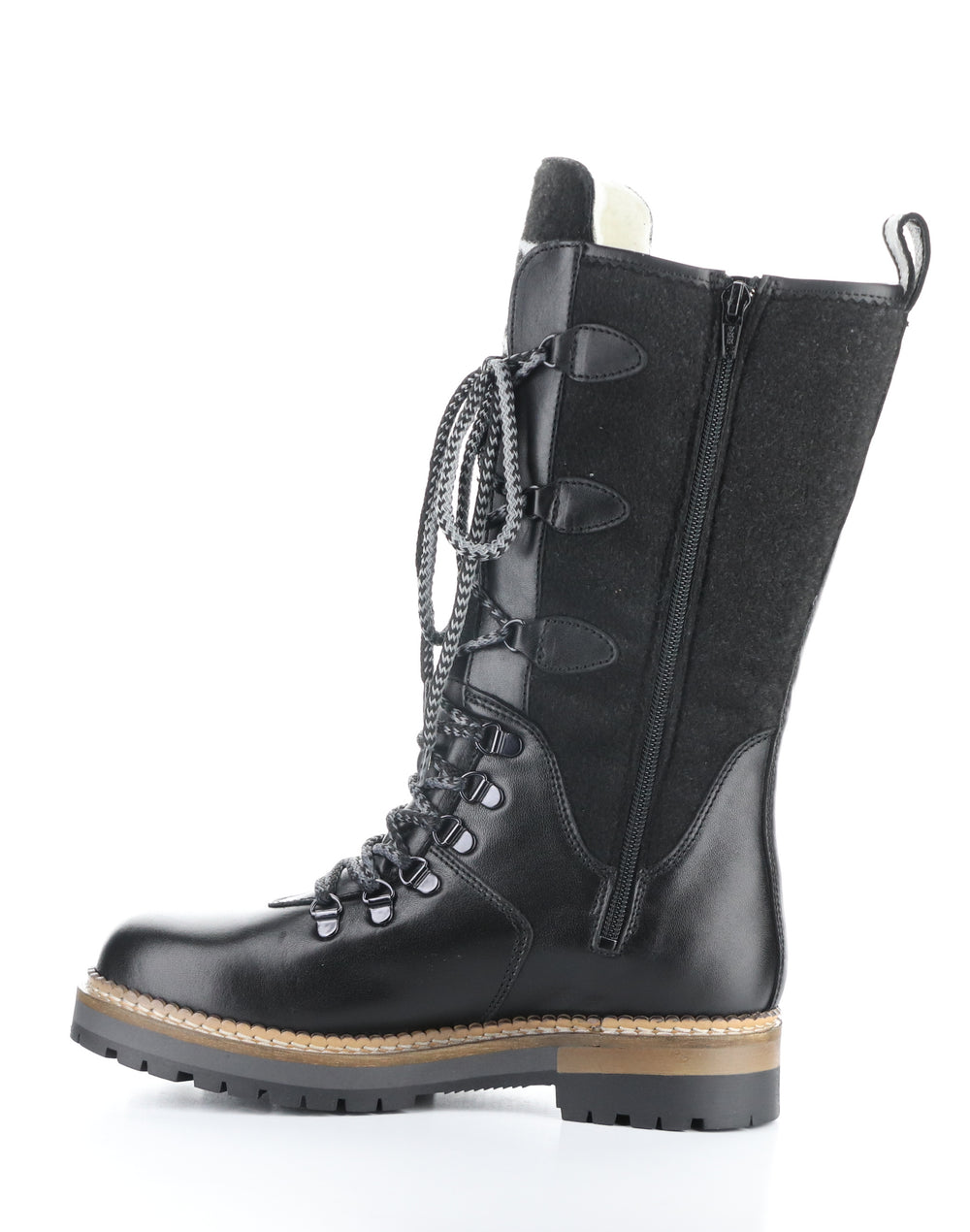 ALGID BLACK Round Toe Boots