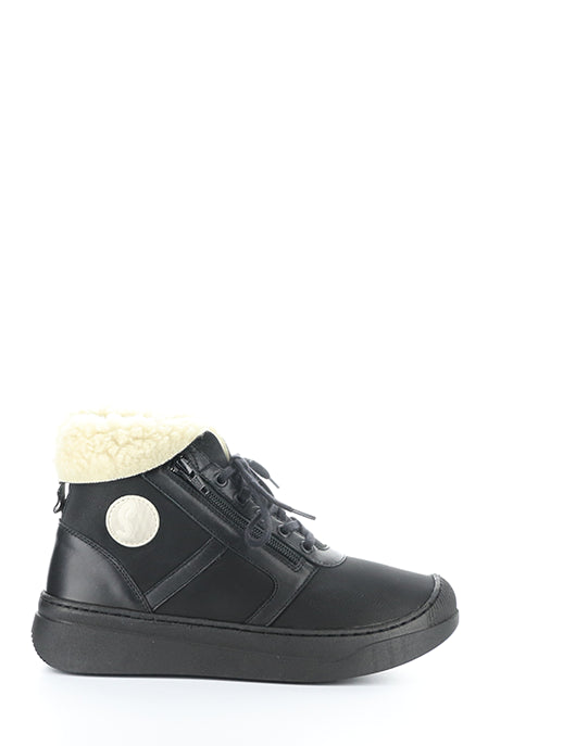 Alio759Sof 004 Black Smooth Leather/Faux Fur