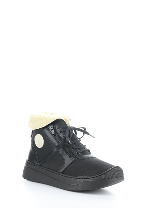 Alio759Sof 004 Black Smooth Leather/Faux Fur