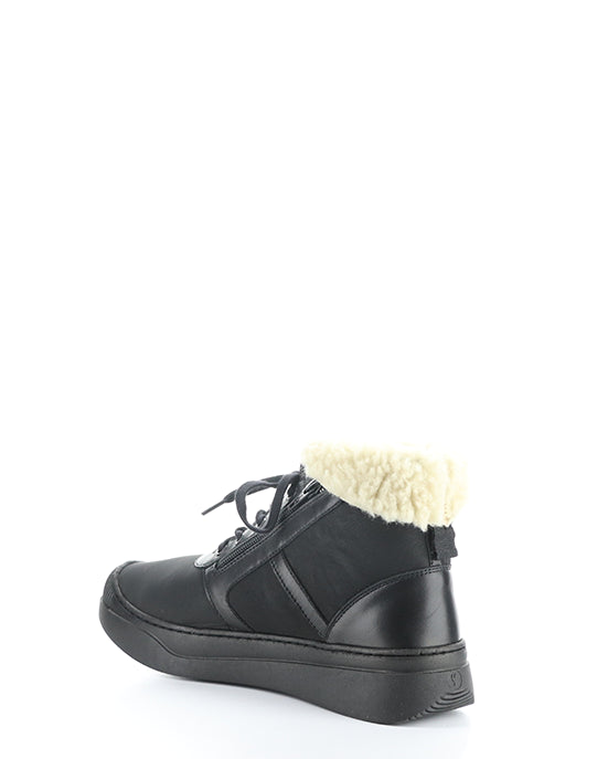 Alio759Sof 004 Black Smooth Leather/Faux Fur