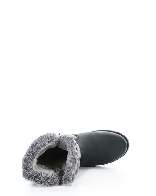 ASTRID BLACK/GREY BLACK SADDLE/OLIO LUCIDO/FANTARA FAUX FUR