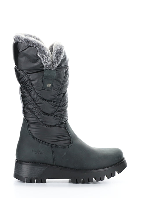 ASTRID BLACK/GREY BLACK SADDLE/OLIO LUCIDO/FANTARA FAUX FUR