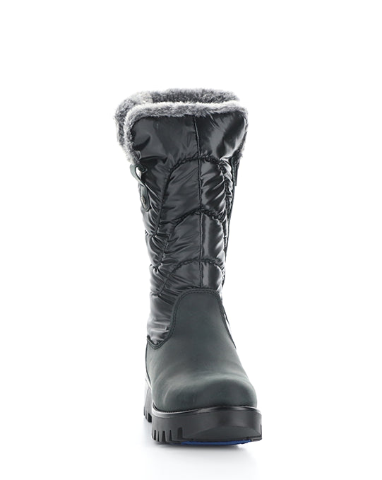 ASTRID BLACK/GREY BLACK SADDLE/OLIO LUCIDO/FANTARA FAUX FUR