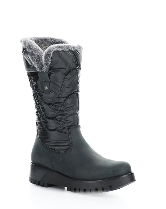 ASTRID BLACK/GREY BLACK SADDLE/OLIO LUCIDO/FANTARA FAUX FUR