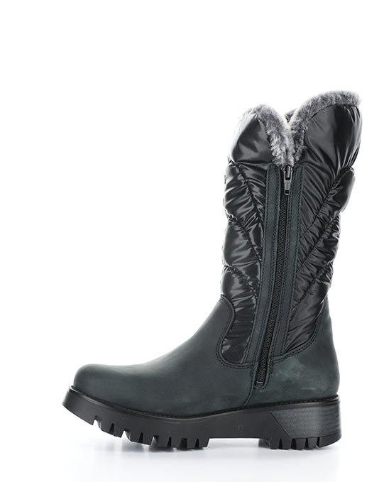 ASTRID BLACK/GREY BLACK SADDLE/OLIO LUCIDO/FANTARA FAUX FUR