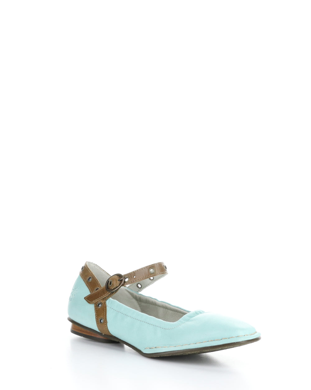 BEWI263FLY 001 SPEARMINT/CAMEL Square Toe Shoes