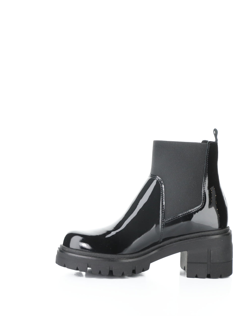 BIANC BLACK PATENT/ELASTIC