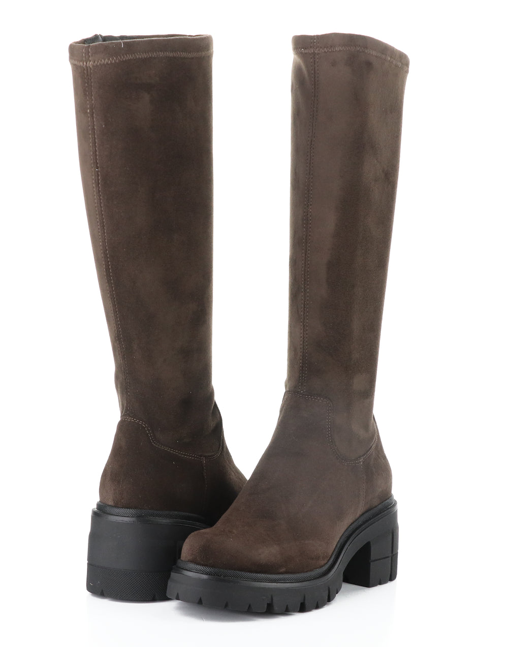 BRENNA BROWN/BLACK SUEDE/TOP