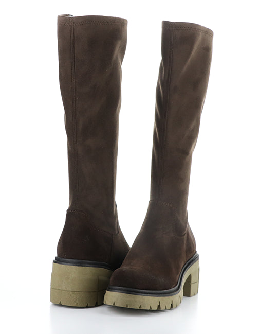 Brenna Dk Brown/Brown/Khaki Suede/Top