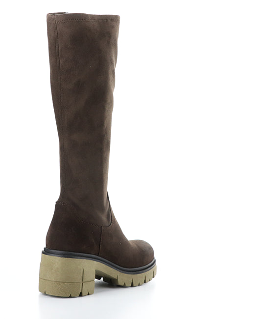 Brenna Dk Brown/Brown/Khaki Suede/Top