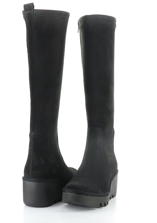 Budi603Fly 001 Black Oil Suede/Stretch