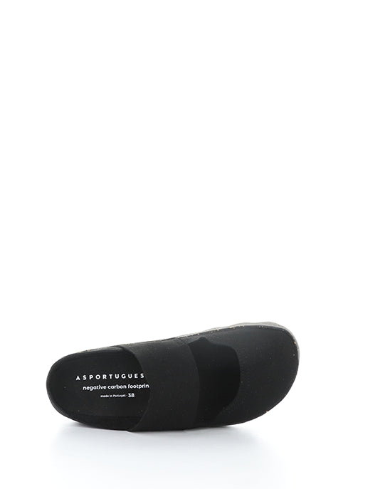 Cana176Asp 003 Black Faux Suede