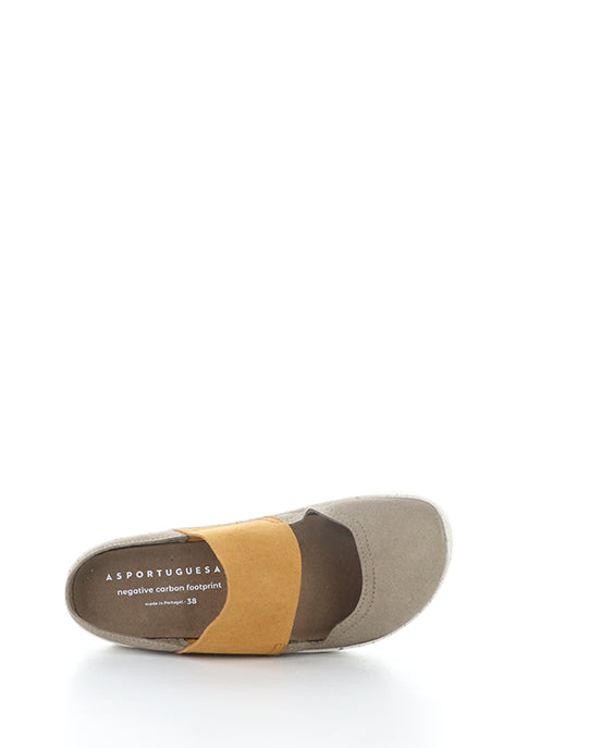 Cana176Asp 009 Taupe/Camel Faux Suede