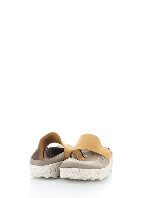 Cana176Asp 009 Taupe/Camel Faux Suede