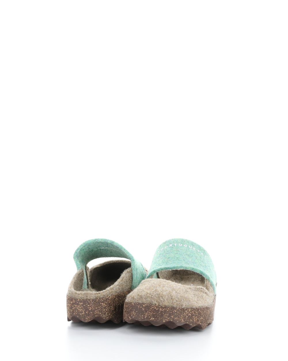 CANU185ASP 008 TAUPE/GREEN Round Toe Mules