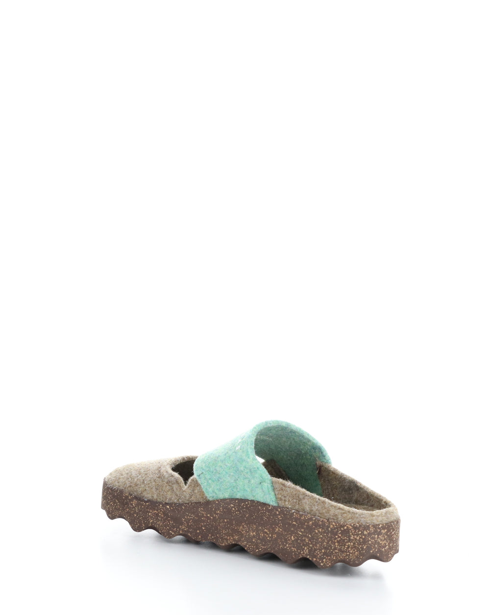 CANU185ASP 008 TAUPE/GREEN Round Toe Mules