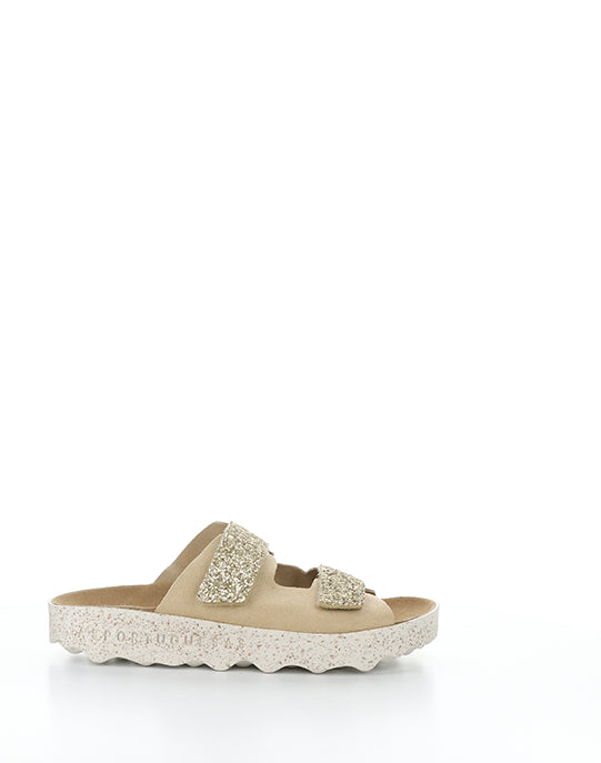 COSH279ASP 001 GOLD FAUX SUEDE/GLITTER