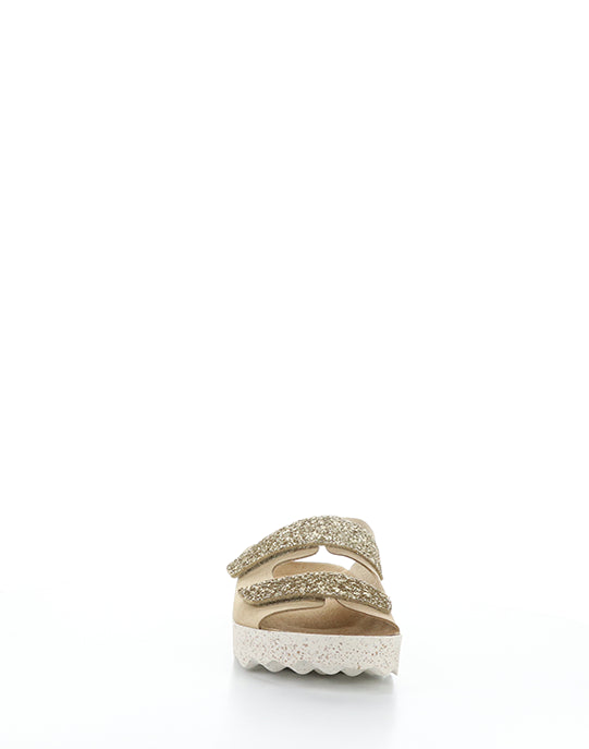 COSH279ASP 001 GOLD FAUX SUEDE/GLITTER