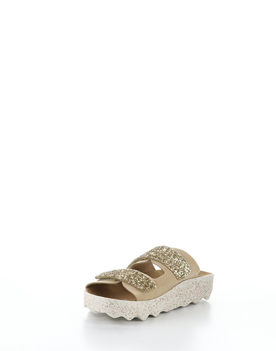 COSH279ASP 001 GOLD FAUX SUEDE/GLITTER