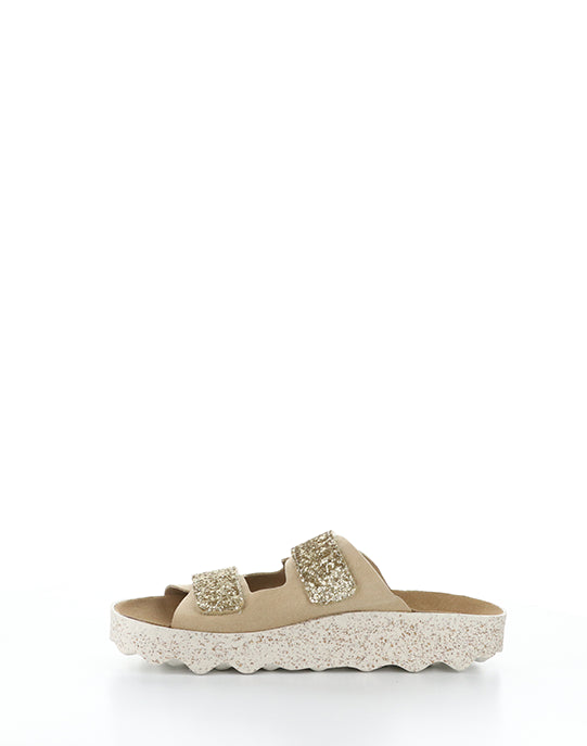 COSH279ASP 001 GOLD FAUX SUEDE/GLITTER