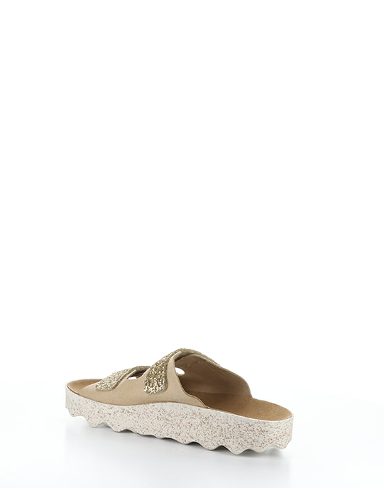 COSH279ASP 001 GOLD FAUX SUEDE/GLITTER