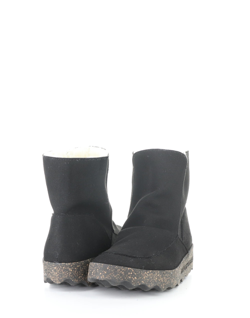 CUFF296ASP 008 BLACK COWSUEDE RECYCLED/FAUX FUR