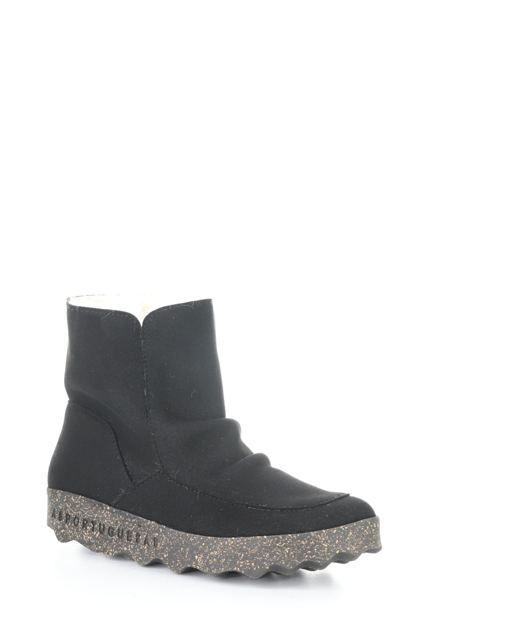 CUFF296ASP 008 BLACK COWSUEDE RECYCLED/FAUX FUR
