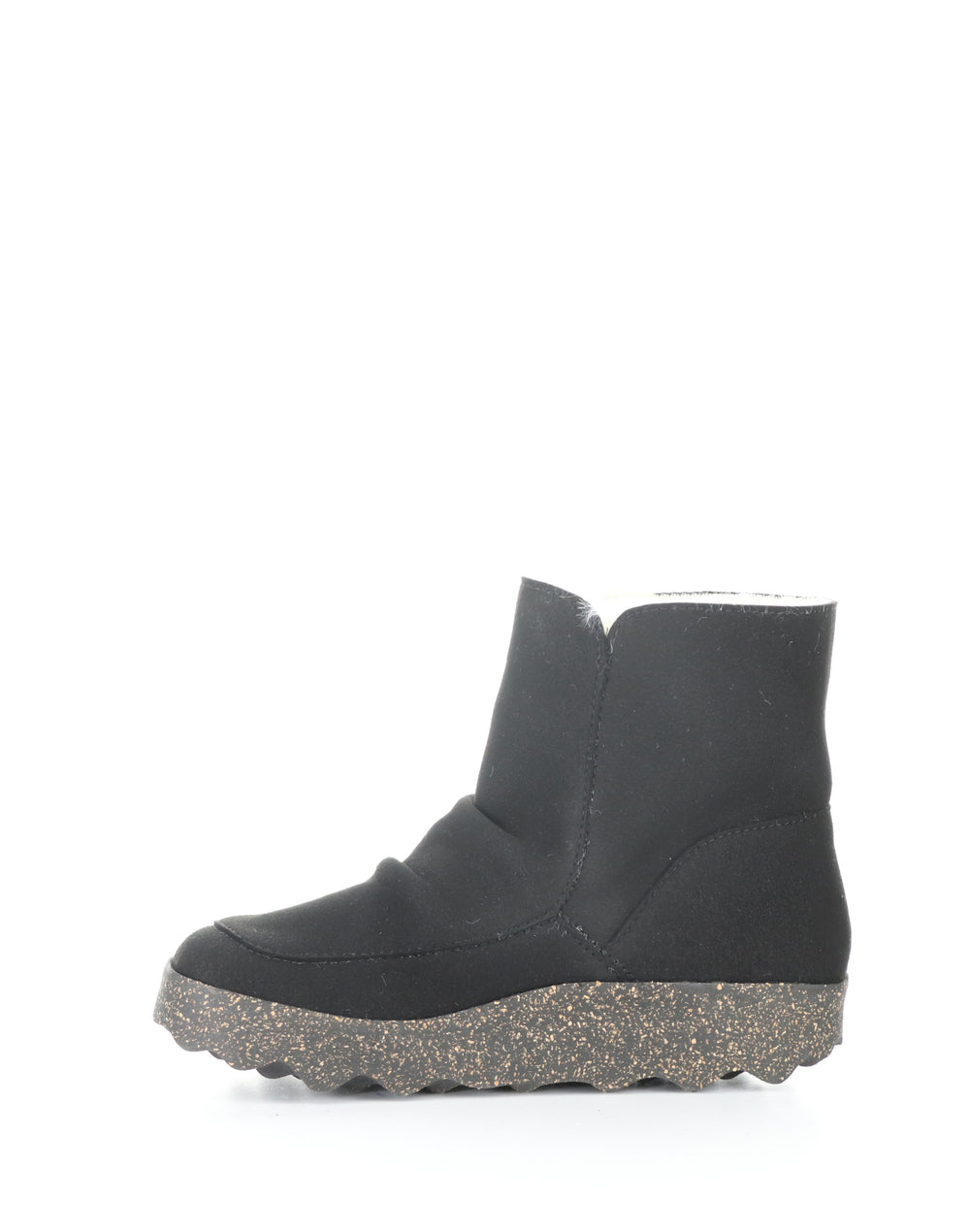CUFF296ASP 008 BLACK COWSUEDE RECYCLED/FAUX FUR