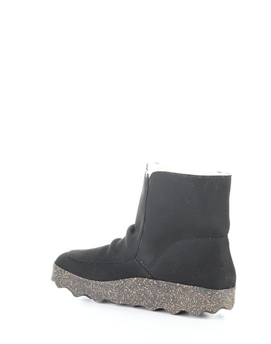 Cuff296Asp 000 Black Ecosuede/Fauxfur