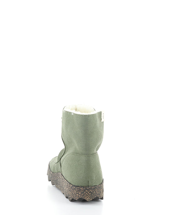 Cuff296Asp 002 Deep Green Ecosuede/Fauxfur