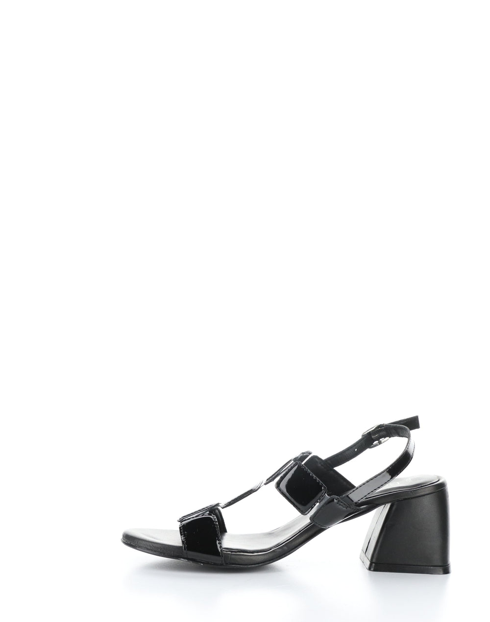 GLOW BLACK Buckle Sandals