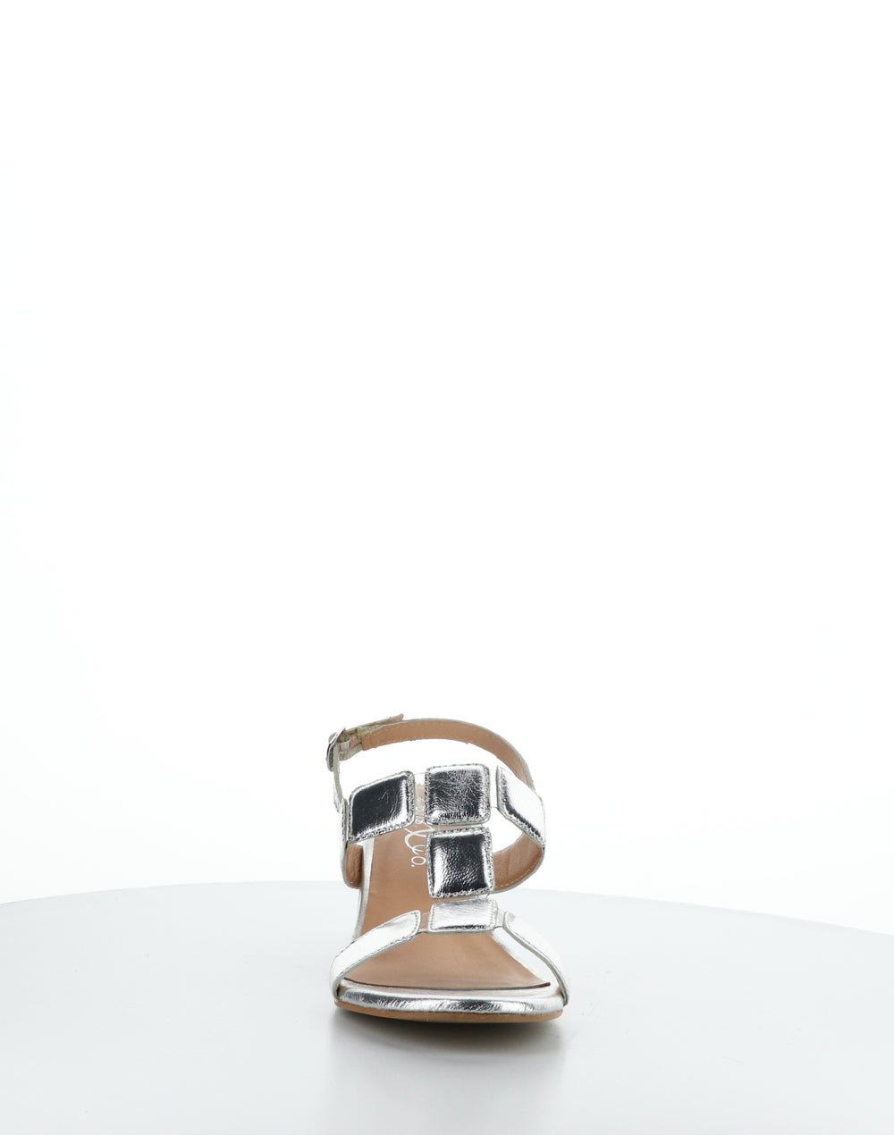 GLOW SILVER Buckle Sandals