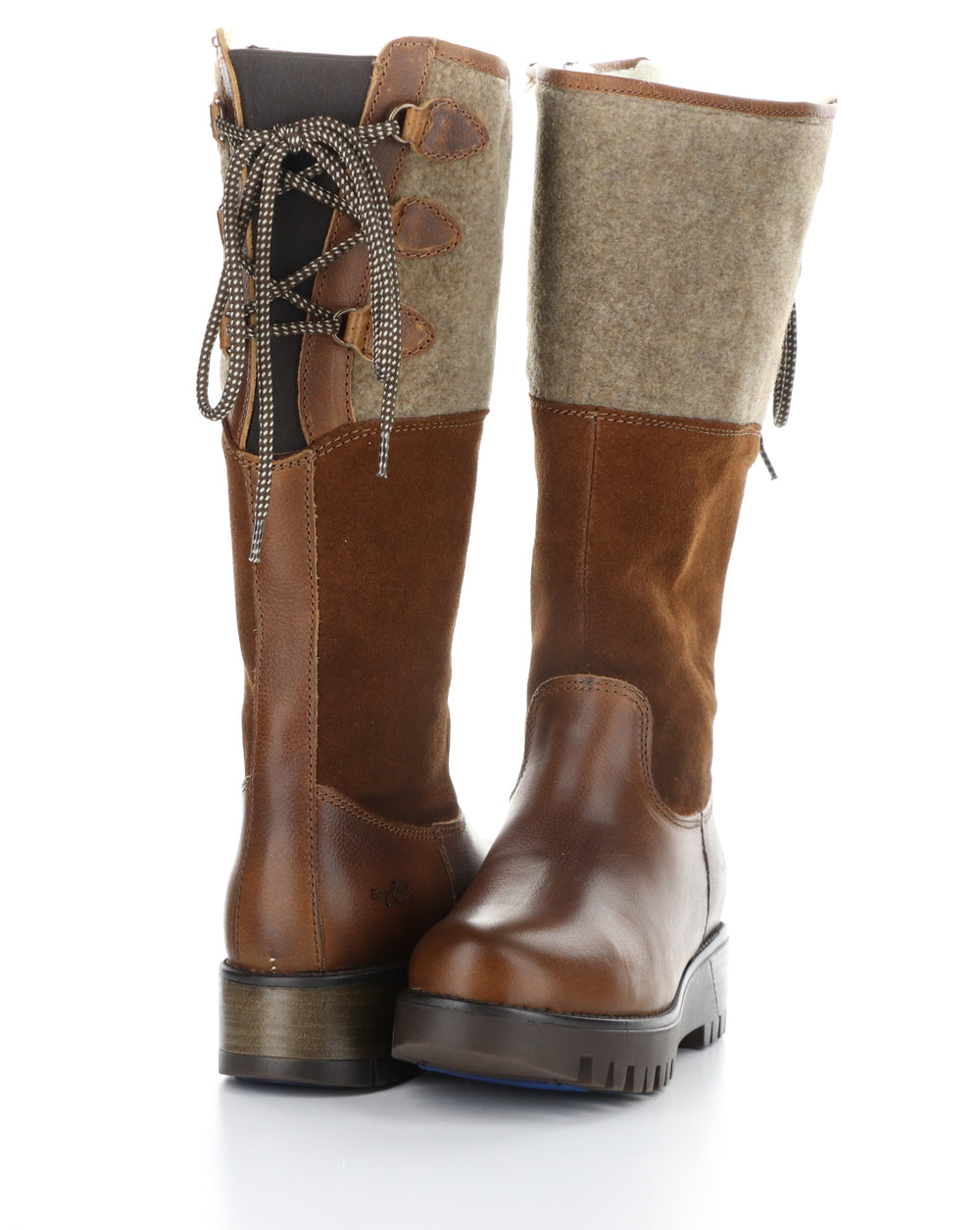 GOOSE PRIMA COGNAC/REDWOOD/BEIGE Round Toe Boots