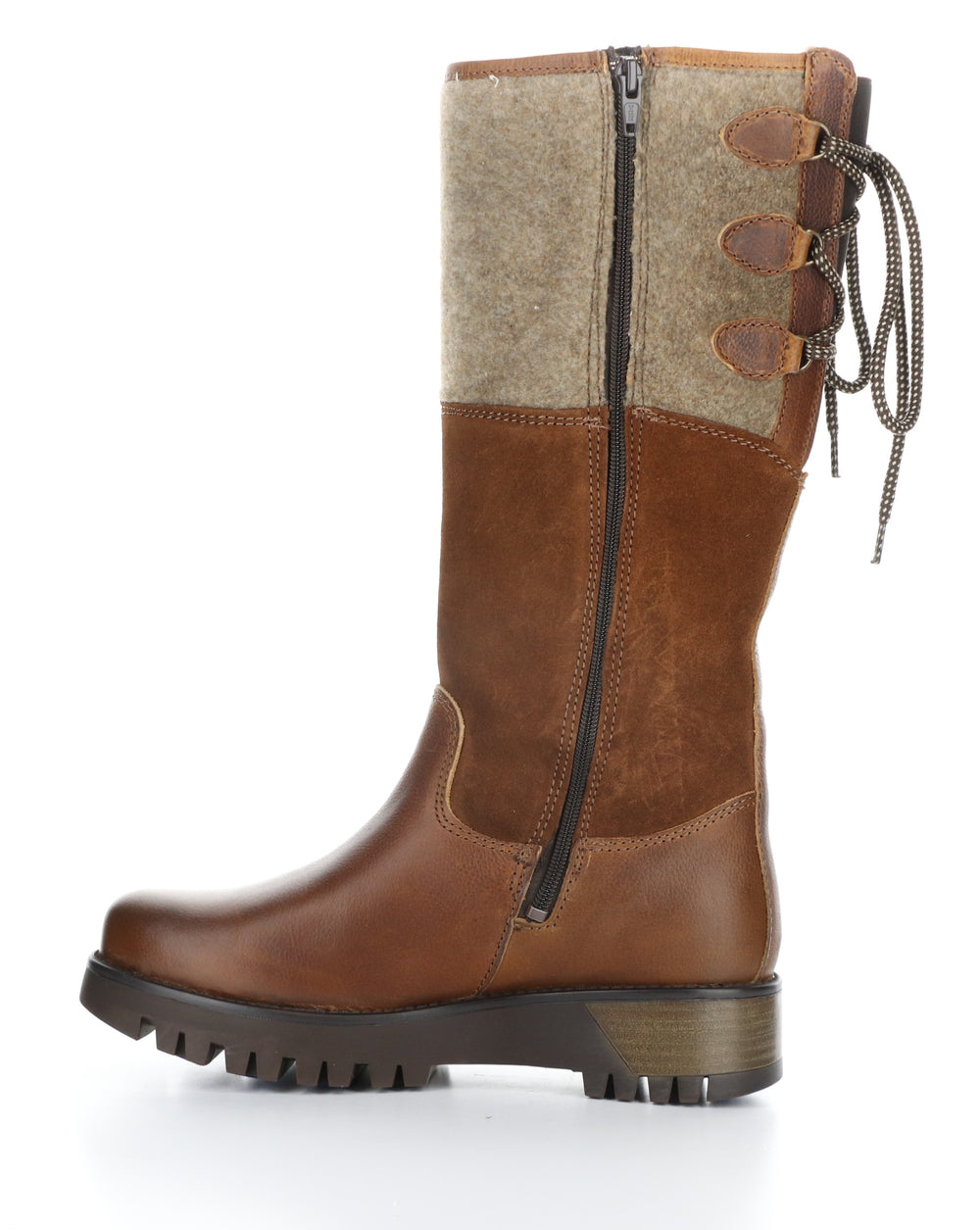 GOOSE PRIMA COGNAC/REDWOOD/BEIGE Round Toe Boots